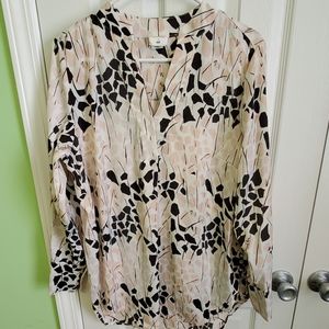 Like New H&M × Richard Allen Hi/Lo Blouse Size 10